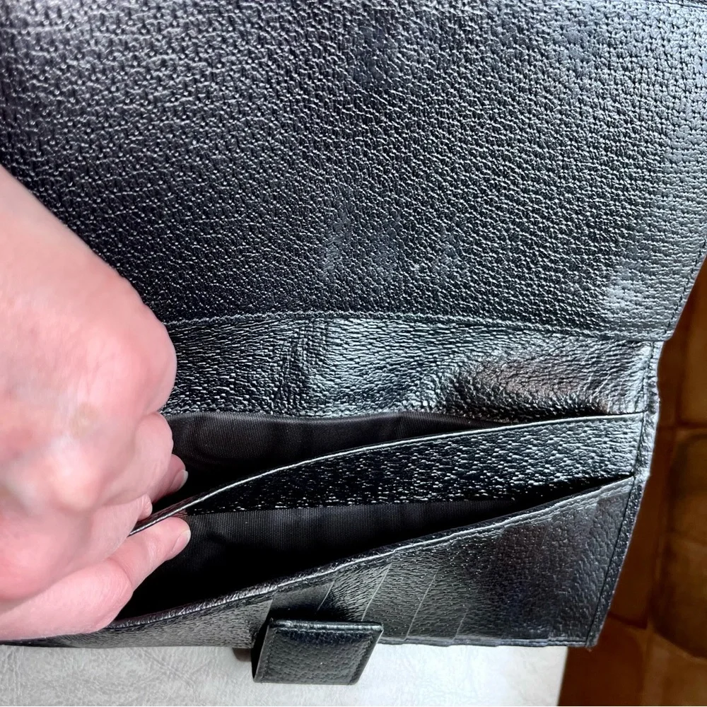 GUCCI Black Supreme Canvas and Leather Wallet - Picture 13 of 16